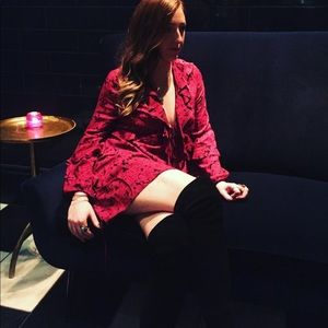 Zara Trafaluc Collection Printed 70s Style Dress